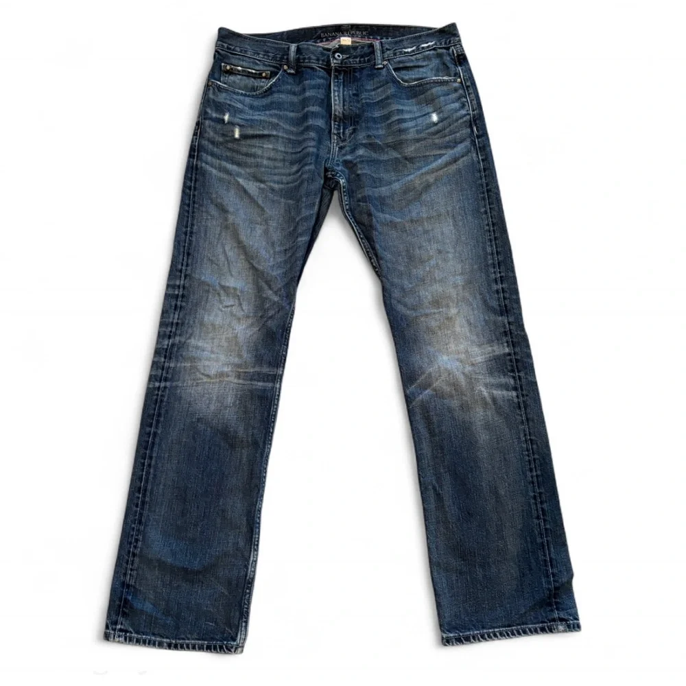Banana Republic Men's Vintage Straight Blue Jeans Size 34 x 32 - Picture 1 of 7